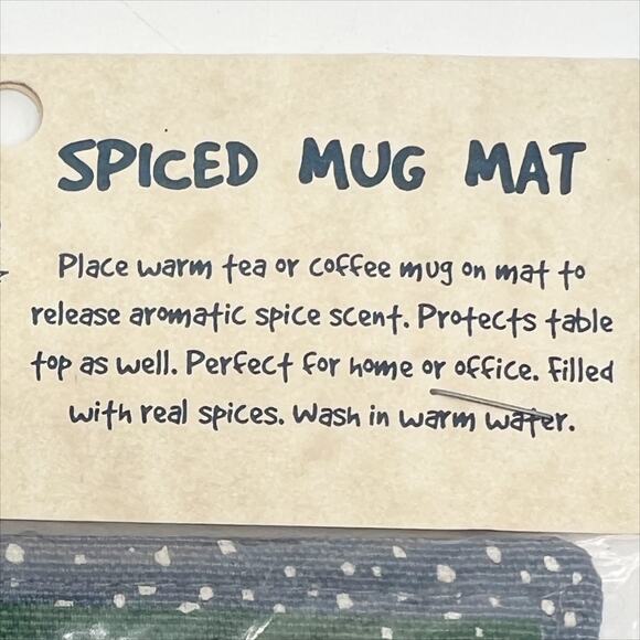 NEW Christmas Holiday Scented Spiced Mug Mat Coaster "O' Come All Ye Faithful" - Picture 3 of 3